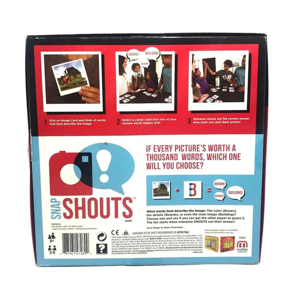 Mattel Snap Shouts Board Game Word to Picture Match Game - Picture 6 of 9